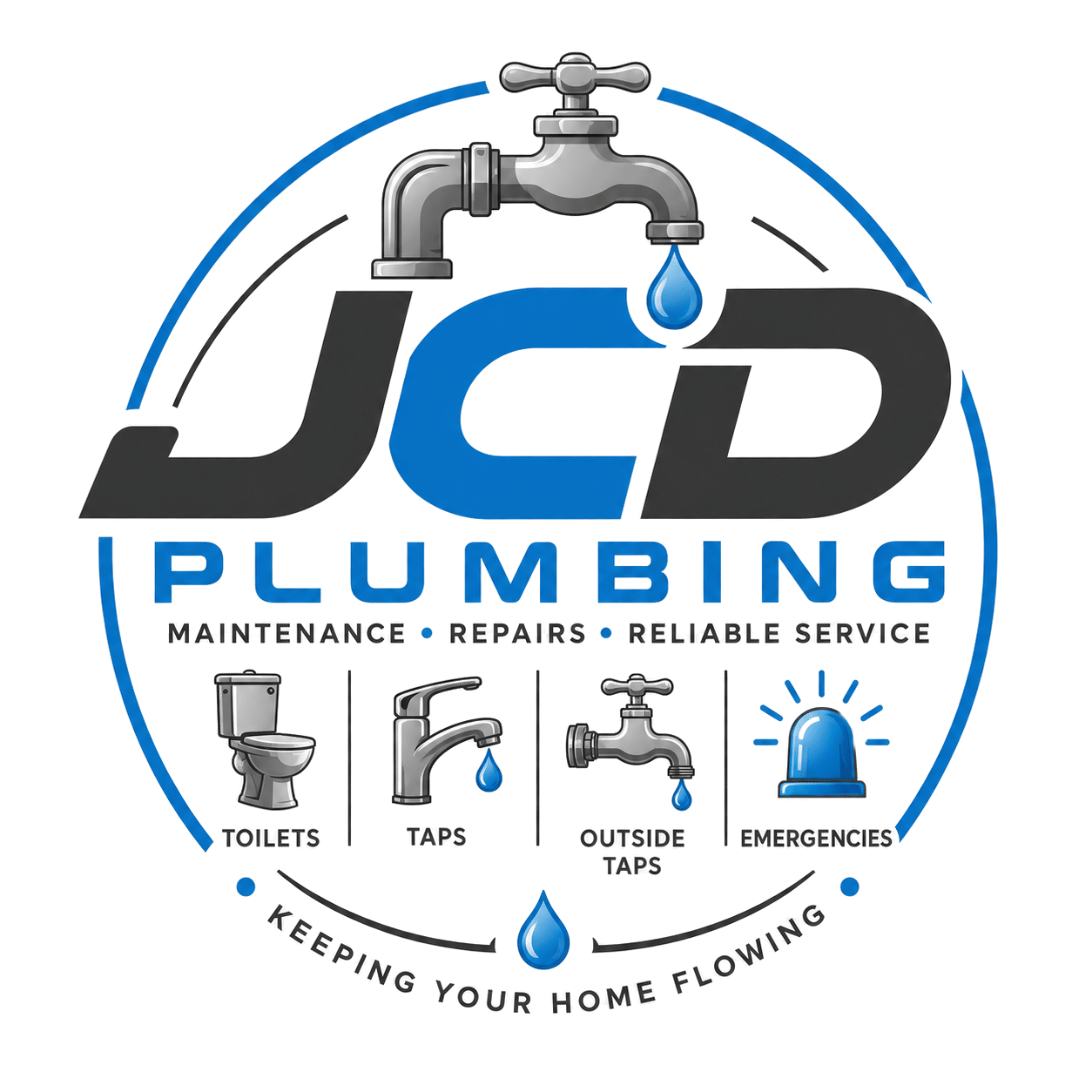 jcd plumbing maintenance logo upscaled transparent